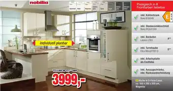 Möbelfundgrube Nobilia Küche in U-Form Laser Angebot
