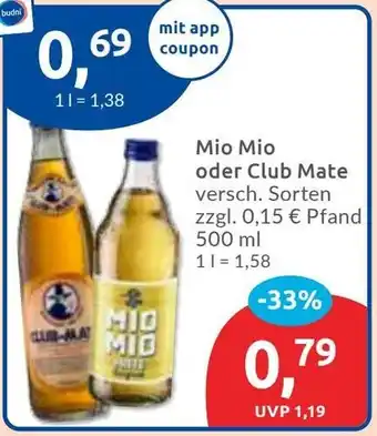 Budni Mio Mio oder Club Mate Angebot