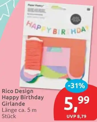 Budni Rico Design Happy Birthday Girlande Angebot