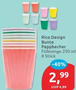 Budni Rico Design Bunte Pappbecher Angebot
