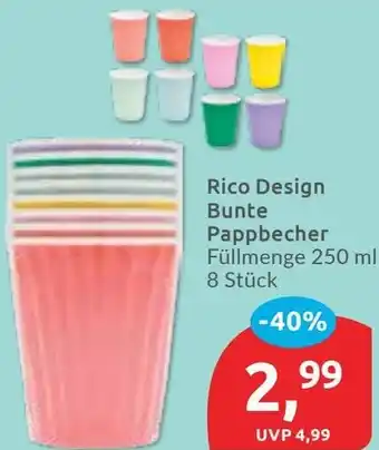 Budni Rico Design Bunte Pappbecher Angebot