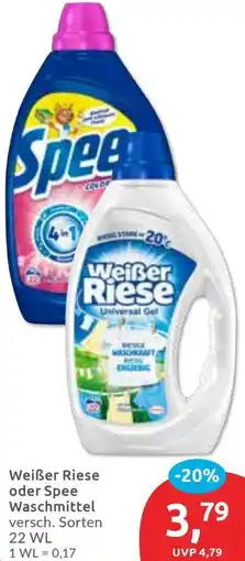 Budni Weißer Riese oder Spee Waschmittel Angebot