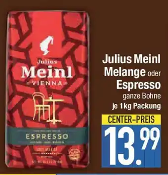 E-Center Julius Meinl Melange oder Espresso Angebot