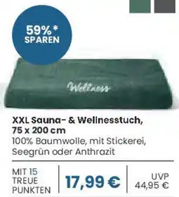 E-Center XXL Sauna- & Wellnesstuch, 75x200 cm Angebot