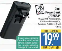 E-Center 2in1 Powerbank „,797563" Angebot