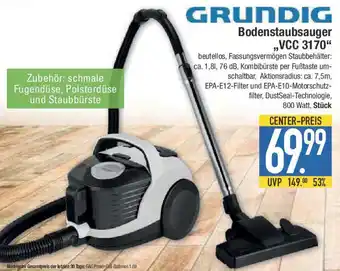 E-Center GRUNDIG Bodenstaubsauger ,,VCC 3170" Angebot