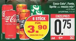 E-Center Coca-Cola, Fanta, Sprite oder mezzo mix Angebot
