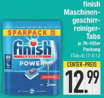 E-Center finish Maschinen- geschirr- reiniger- Tabs Angebot