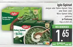 E-Center iglo Spinat Angebot