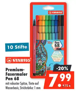 Mäc Geiz STABILO Premium- Fasermaler Pen 68 Angebot