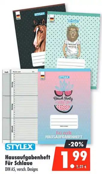 Mäc Geiz STYLEX Hausaufgabenheft Für Schlaue Angebot