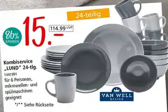 Zurbrüggen VAN WELL Kombiservice ,,LUND" 24-tlg. Angebot