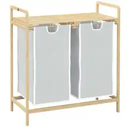 Netto Marken-Discount HOMCOM Wäschekorb Bambus, Vlies Angebot