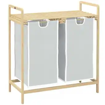 Netto Marken-Discount HOMCOM Wäschekorb Bambus, Vlies Angebot