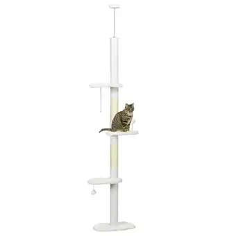 Netto Marken-Discount PawHut Kratzbaum Spanplatte, Teddyfleece, Baumwollseil Angebot