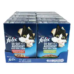 Netto Marken-Discount Felix Katzennahrung in Gelee 12 x 85 g, verschiedene Sorten, 10er Pack Angebot