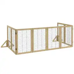 Netto Marken-Discount PawHut Hundetürgitter Kiefernholz, Stahl Angebot