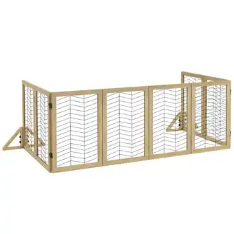 Netto Marken-Discount PawHut Hundetürgitter Kiefernholz, Stahl Angebot