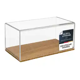 Netto Marken-Discount HMF 46873 Acryl Vitrine / Schaukasten mit Holzsockel für Modellautos, 30 x 15 x 14 cm, Transparent Angebot
