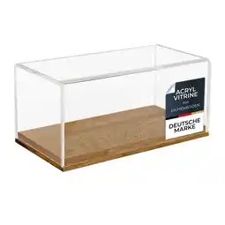 Netto Marken-Discount HMF 46871 Acryl Vitrine / Schaukasten mit Holzsockel für Modellautos, 24 x 12 x 11 cm, Transparent Angebot
