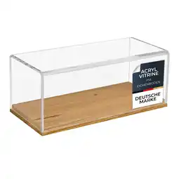 Netto Marken-Discount HMF 46872 Acryl Vitrine / Schaukasten mit Holzsockel für Modellautos, 27 x 12 x 11 cm, Transparent Angebot