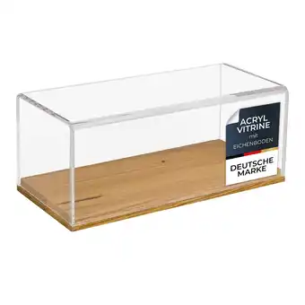 Netto Marken-Discount HMF 46872 Acryl Vitrine / Schaukasten mit Holzsockel für Modellautos, 27 x 12 x 11 cm, Transparent Angebot