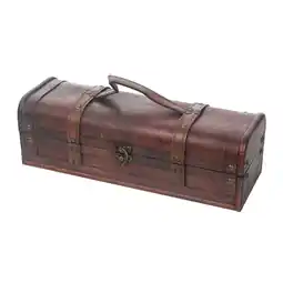 Netto Marken-Discount HMF Vintage Deko Geschenkbox mit Deckel aus Holz, für 1 Flasche Wein, Querformat, Spanien Angebot