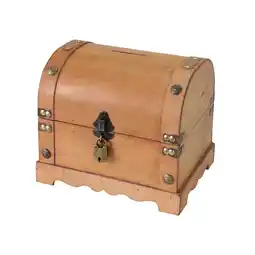 Netto Marken-Discount HMF 6414-51 Spardose aus Holz mit Schloss, 23,5 x 18 x 20 cm, Groß, Namibia Angebot