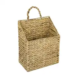 Netto Marken-Discount HMF Hängekorb geflochten aus Wasserhyazinthe, Zeitungskorb zum Aufhängen, 30 x 17,5 x 38 cm Angebot