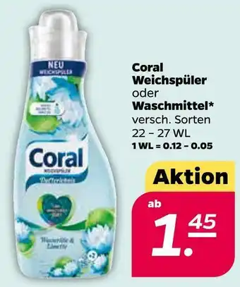 NETTO Coral weichspüler oder waschmittel Angebot