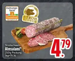Edeka Strohschwein Almsalami Angebot