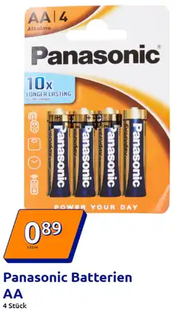 Action Panasonic Batterien AA Angebot