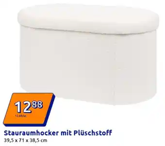 Action Stauraumhocker mit Plüschstoff Angebot