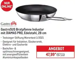 METRO GastroSUS Bratpfanne Industar mit DIAMAS PRO, Edelstahl, 28 cm Angebot