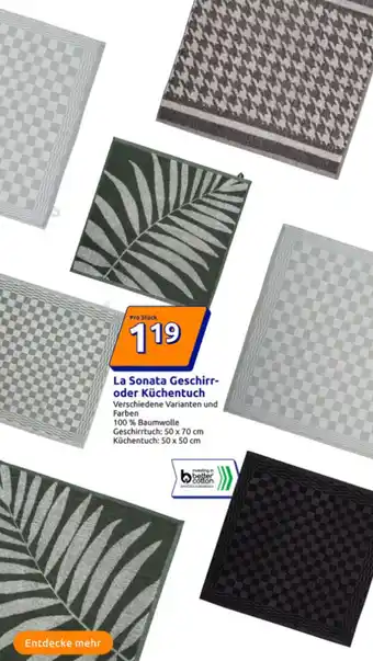 Action La Sonata Geschirr- oder Küchentuch Angebot