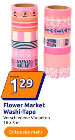 Action Flower Market Washi-Tape Angebot