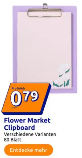 Action Flower Market Clipboard Angebot