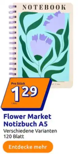 Action Flower Market Notizbuch A5 Angebot