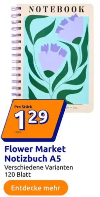 Action Flower Market Notizbuch A5 Angebot