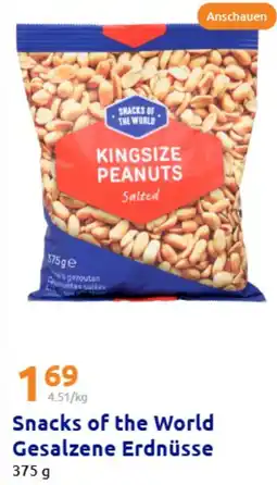 Action Snacks of the World Gesalzene Erdnüsse Angebot
