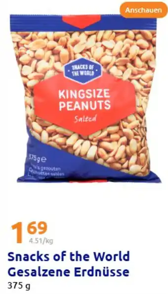 Action Snacks of the World Gesalzene Erdnüsse Angebot