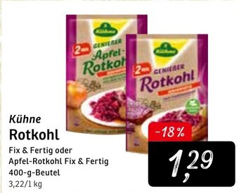 KONSUM Kühne Rotkohl Angebot