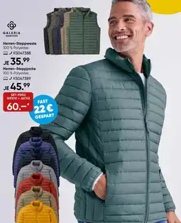 Galeria GALERIA essentials Herren-Steppweste und Herren-Steppjacke Angebot