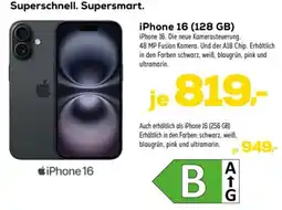 Euronics Apple iPhone 16 (128 GB) Angebot