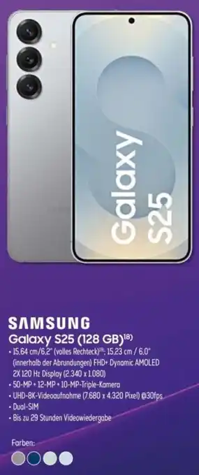 Euronics SAMSUNG Galaxy S25 (128 GB) Angebot