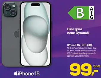 Euronics Apple iPhone 15 (128 GB) Angebot