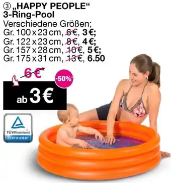 Woolworth HAPPY PEOPLE 3-Ring-Pool Angebot