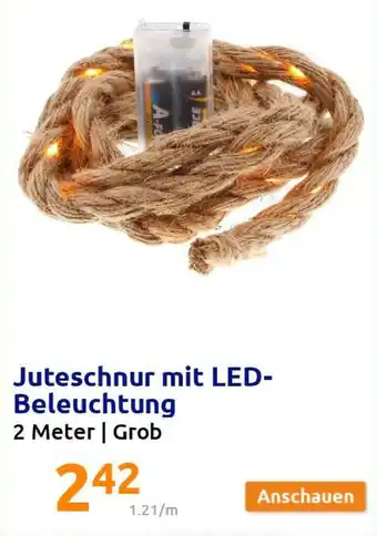 Action Juteschnur mit LED-Beleuchtung Angebot