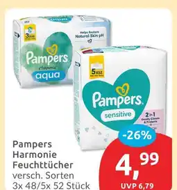 Budni Pampers harmonie feuchttücher aqua Angebot