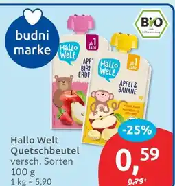 Budni Hallo welt apfel birne erdbeere Angebot